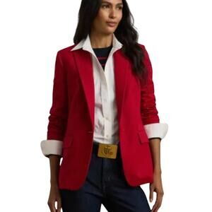 Ralph Lauren Women’s Red Blazer, 4 Faux Pocket Accents, Size 6, NWT!